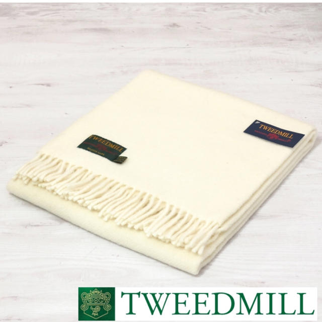 未使用品 ツイードミル TWEEDMILL 大判ストール マフラー ウール