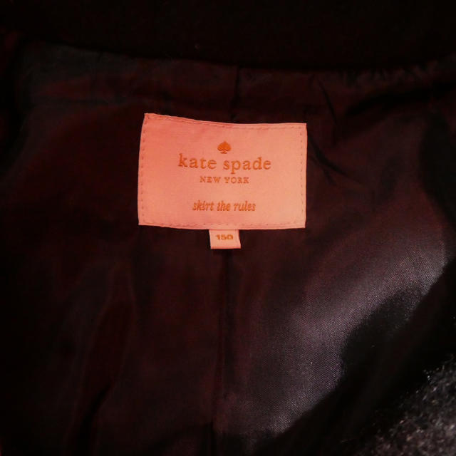 kate spade new york(ケイトスペードニューヨーク)のケイトスペードニューヨーク キッズ 150サイズ 黒 コート キッズ/ベビー/マタニティのキッズ服女の子用(90cm~)(ジャケット/上着)の商品写真