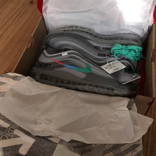 納品書完備 NIKE AIRMAX 97 OFF-WHITE MENTA