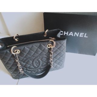 シャネル(CHANEL)のCHANEL  チェーンショルダーバッグ キャビアスキン (ハンドバッグ)