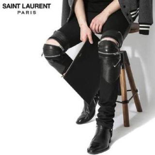 Saint Laurent サンローラン リブニット バイカーショーツ