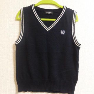 コムサイズム(COMME CA ISM)の【普通~美品】130サイズ / コムサイズム ベスト 紺(ニット)