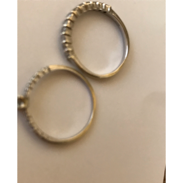 0.45 ダイヤモンド ハーフエタニティ 2本 レディースのアクセサリー(リング(指輪))の商品写真