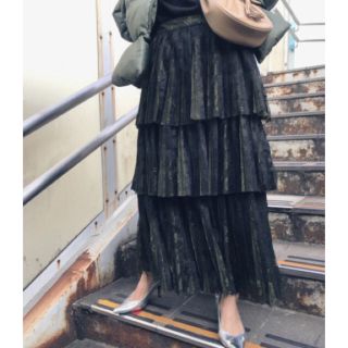 アメリヴィンテージ(Ameri VINTAGE)のお値下げ♡PLEATS TIERED SKIRT(ロングスカート)