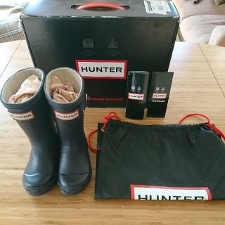 ハンター(HUNTER)の❁値下げ❁HUNTER ORIGINAL KIDS AUBERGINE UK7(長靴/レインシューズ)