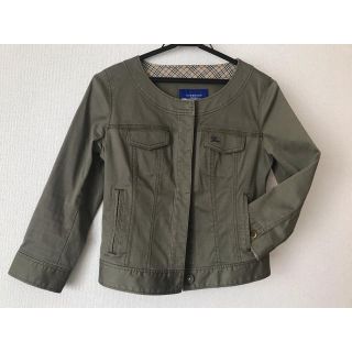 バーバリーブルーレーベル(BURBERRY BLUE LABEL)のBURBERRY 手洗いOK カーキジャケット(ノーカラージャケット)