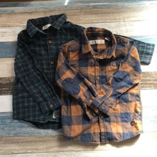 ザラ(ZARA)のZARA  kids  チェックシャツ2枚セット(ブラウス)