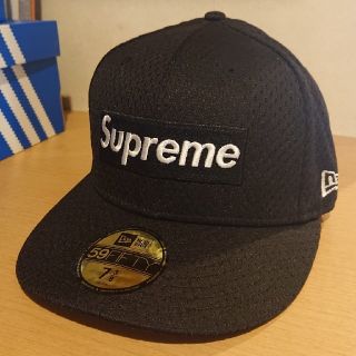 シュプリーム(Supreme)の【新品未使用】シュプリーム★ボックスロゴ★ニューエラ★メッシュ★black★(キャップ)