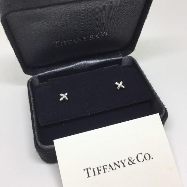 Tiffany & Co.(ティファニー)の5%OFFSALE☆プラチナ ダイヤ クロスステッチ  ピアス PT950 レディースのアクセサリー(ピアス)の商品写真