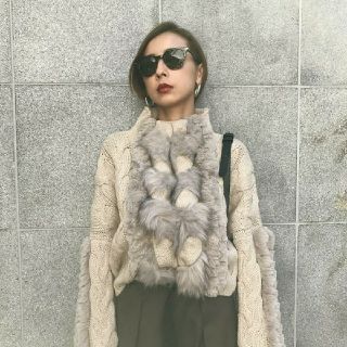 アメリヴィンテージ(Ameri VINTAGE)の新品タグ アメリヴィンテージ BRAID FUR KNIT(ニット/セーター)