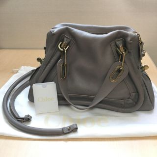 クロエ(Chloe)の【値下げ】クロエ  パラティ 2way ショルダーバッグ グレージュ(ショルダーバッグ)