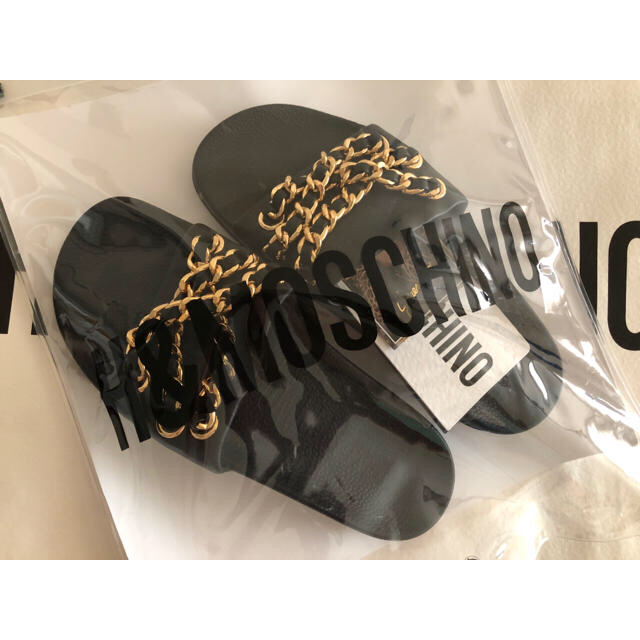 新品未使用未開封 H&M モスキーノ MOSCHINO コラボ チェーンサンダル