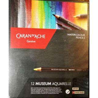 カランダッシュ(CARAN d'ACHE)の未開封 カランダッシュ 色鉛筆 水溶性 ミュージアムアクアレル 12色セット(色鉛筆)