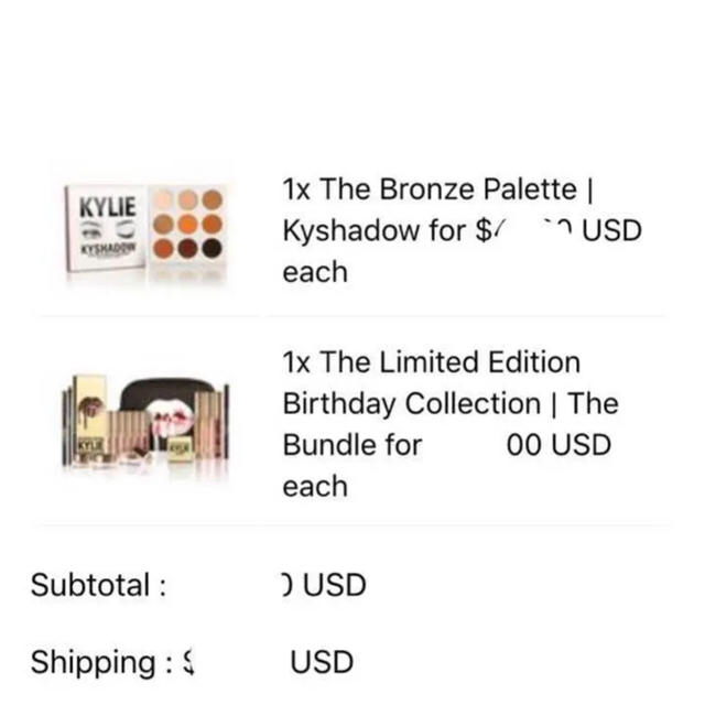 Kylie Cosmetics(カイリーコスメティックス)のカイリーコスメ kylie lip Lord グロス バースデー 限定 コスメ/美容のベースメイク/化粧品(リップグロス)の商品写真