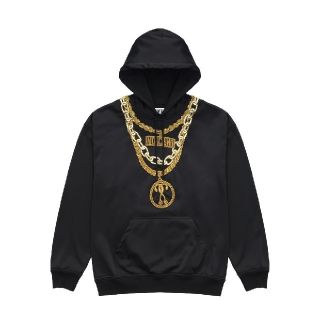 モスキーノ(MOSCHINO)のH&M MOSCHINO デザインフーデッドトップス

(パーカー)