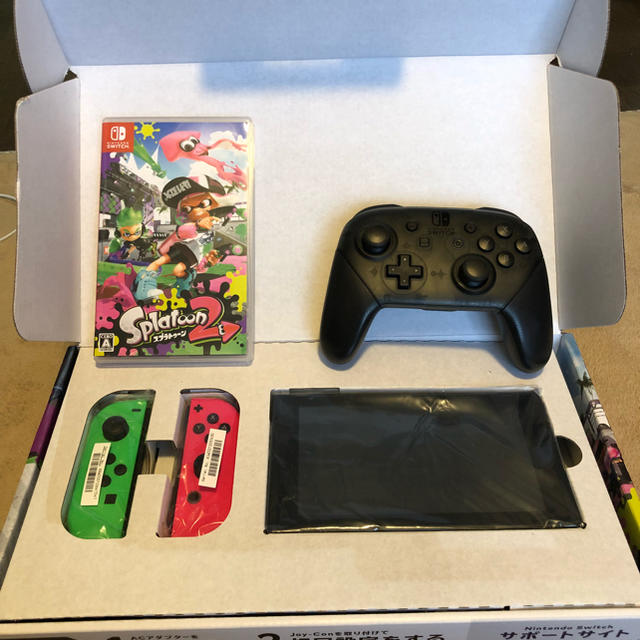 任天堂スイッチ スプラトゥーン2、プロコントローラー付き