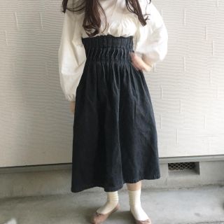 フラワー(flower)のdenim skirt 週末限定お値下げ中(ロングスカート)