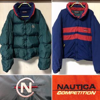 ノーティカ(NAUTICA)の90s NAUTICA リバーシブル ダウンジャケット ダックダウン100%(ダウンジャケット)