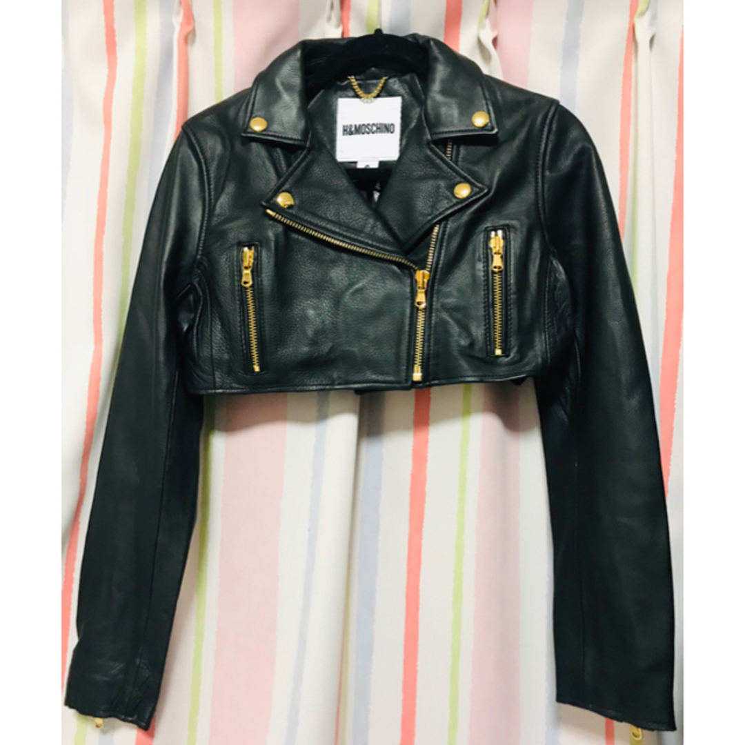 新品!タグ付き!h&m モスキーノ h&moschino レザー ライダース 新品!タグ付き!h&m モスキーノ h&moschino レザー ライダース
