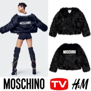 H&M - h&m モスキーノ コラボ ファーコート エコファーの通販 by ...