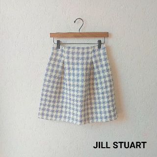 ジルスチュアート(JILLSTUART)の【美品】JILL STUART　チェック柄　ウールスカート　秋冬用(ひざ丈スカート)