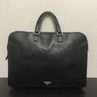 プラダ(PRADA)のプラダ　ビジネスバッグ　黒　サフィアーノ　レザー(ビジネスバッグ)