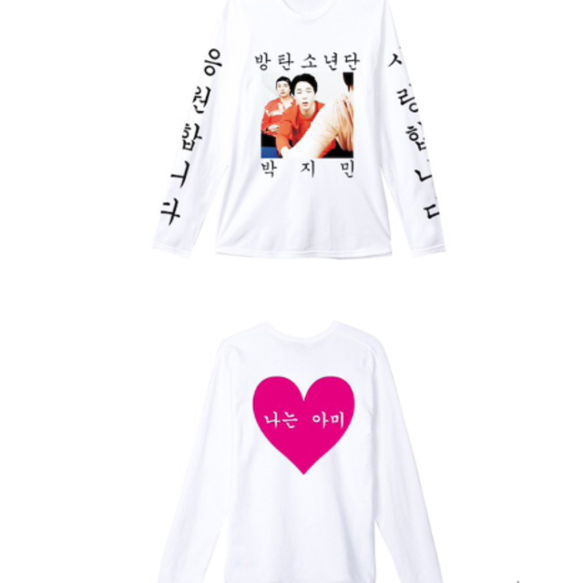 BTS着用 テテ着用 ロンT ジミン顔tシャツの通販 by bts shop｜ラクマ