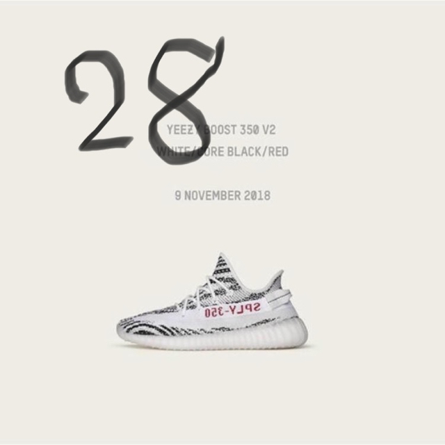 28㎝ yeezy boost 350 v2 zebraのサムネイル