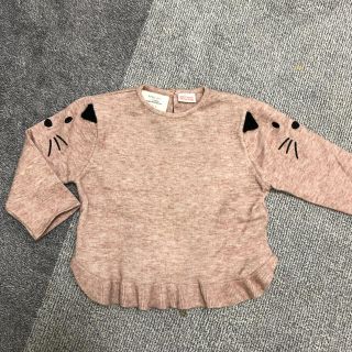 ザラキッズ(ZARA KIDS)のZARA ベビー ネコちゃんセーター 80サイズ位(ニット/セーター)