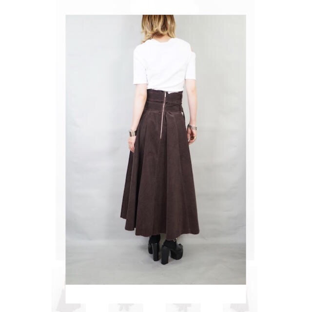 HELK CORDUROY W BELT SKIRT Black