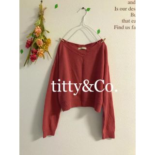 ティティアンドコー(titty&co)の☆titty&Co.☆ティティアンドコー  Ｖネックショート丈ニットプルオーバー(ニット/セーター)