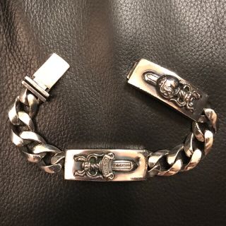 クロムハーツ(Chrome Hearts)のクロムハーツ ダブルID ダガー ハートダガー ブレスレット(ブレスレット)