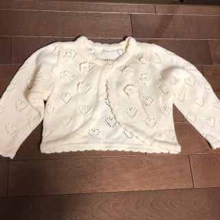 カーディガン 女の子 キッズ ベビー 子供 白 オフホワイト フォーマル(カーディガン)