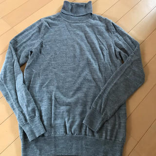 ムジルシリョウヒン(MUJI (無印良品))の無印良品 MUJI タートルネックセーター ウール100毛 グレー(ニット/セーター)