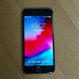 アップル(Apple)のiPhone6 128GB スペースグレイ au 半SIMフリー 超美品(スマートフォン本体)