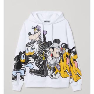 MOSCHINO H&M コラボ ロゴパーカー フーディー サイズL