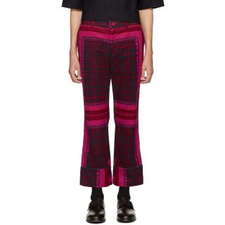 サカイ(sacai)のSACAI 17aw Red Multiprint Trousers(スラックス)