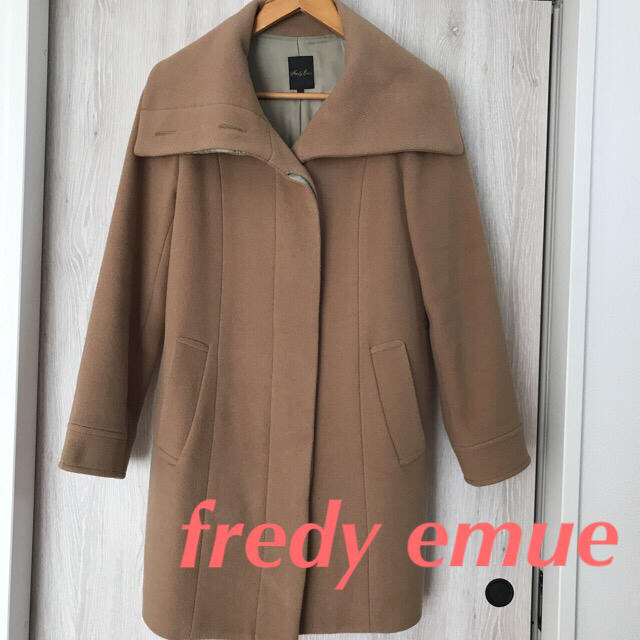 FREDY & GLOSTER(フレディアンドグロスター)の【美品】定価¥26,250★fredy emue ★BIG衿コクーンコート★36 レディースのジャケット/アウター(ロングコート)の商品写真