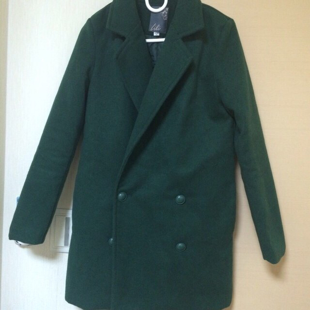 ウールコート♡モスグリーン レディースのジャケット/アウター(ロングコート)の商品写真
