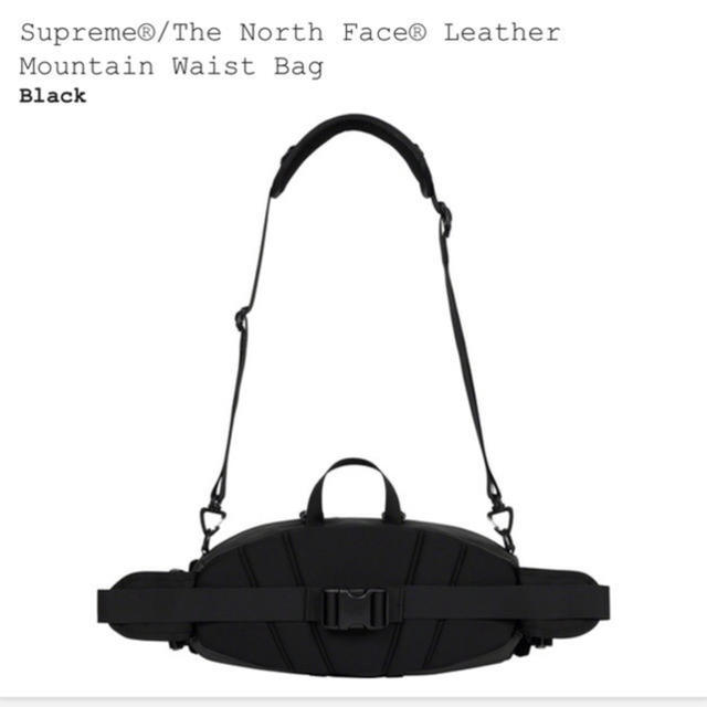 Supreme North Face Leather Waist Bag 黒