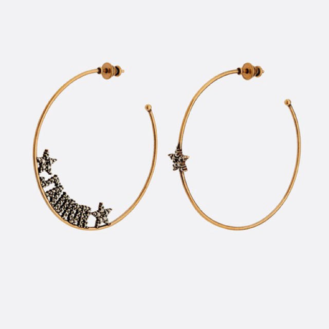 逆輸入アクセサリー待望☆】 DIOR J'ADIOR ゴールド フープピアス - ピアス(両耳用