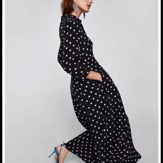 Zara Zara ドット柄ロングワンピース Xsサイズの通販 By ちか S Shop ザラならラクマ