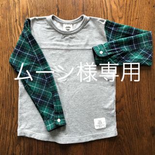 デニムダンガリー(DENIM DUNGAREE)のSMOOTHY切り替えＴシャツ110☆ミニ裏毛ネルシャツ(Tシャツ/カットソー)