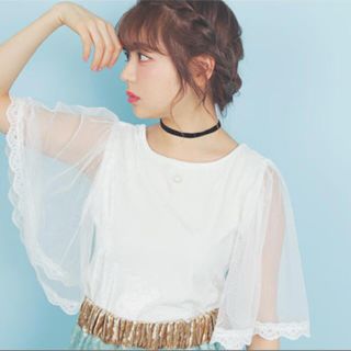 クレイミー(Crayme,)のＣｒａｙｍｅ　Flare Sleeve Tops(カットソー(長袖/七分))