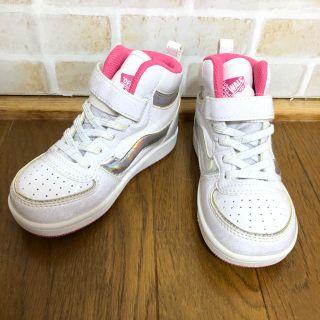 ヴァンズ(VANS)の美品♡VANS ハイカットスニーカー ホワイト×ピンク(スニーカー)