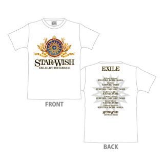 エグザイル(EXILE)のEXILE★STAR OF WISH ★ライブツアーTシャツ WHITE★(ミュージシャン)