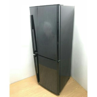 ミツビシ(三菱)の冷蔵庫 ブラック プラチナ 三菱 2ドア 大きめサイズ 256L (冷蔵庫)
