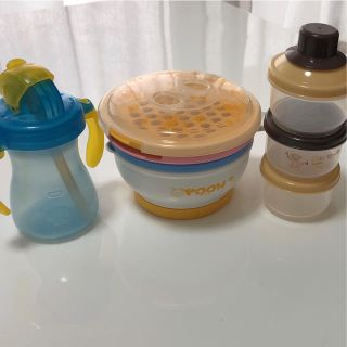 コンビ(combi)の離乳食 調理セット&ぷちストローボトルなど3点セット(離乳食調理器具)