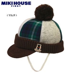 ミキハウス(mikihouse)のミキハウスファースト ブラックウォッチ柄オスロキャップ 帽子(帽子)