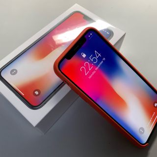 アイフォーン(iPhone)のiPhone X 256GB Black 米国版 A1865 純正ケース付き (スマートフォン本体)